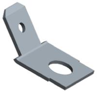 61761-2 TE Connectivity FASTON .187 Uninsulated Male Spade Connector, PCB Tab, 4.75 x 0.51mm Tab Size