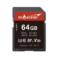 ex64gsdv30-ide Exascend 64 GB Industrial SDXC SD Card, Class 10, UHS-1 (U3), V30