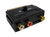 266-2224 RS PRO A/V Connector Adapter, Male SCART to Female 3 x RCA