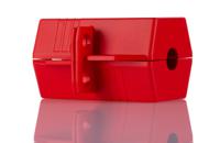 161-5876 RS PRO Red 2-Lock Polypropylene Plug Lockout, 9mm Shackle, 12.75mm Attachment