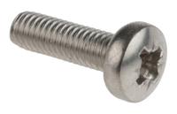 190-614 RS PRO Pozi M6 Pan A4 316 Stainless Steel Machine Screws DIN 7985 x 20.0mm
