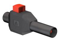 223007-21 Staubli Black Male Banana Plug, 4 mm Connector, Clamp Termination, 10A, 600V, Nickel Plating