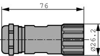 7550-6-51-01-d Hummel Circular Connector, 6 Contacts, Cable, M23 Connector, Plug, Male, IP67, IP69K, Power Connectors M 23 Series