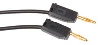 280039-050-21 Staubli 2 mm Connector Test Lead, 10A, 30 V ac, 60V dc, Black, 500mm Lead Length