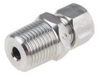 123-5582 RS PRO 1/2 NPT Compression Fitting for Use with Thermocouple or PRT Probe, 1/4in Probe, RoHS Compliant Standard