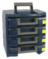 137966 Raaco 4 Cell Blue Compartment Box, 342mm x 347mm x 305mm