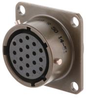 451-02e-1419s-50 Amphenol Socapex, 451 19 Way Panel Mount MIL Spec Circular Connector Receptacle, Socket Contacts,Shell Size 14, Bayonet