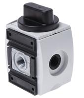 r412006260 EMERSON ? AVENTICS Rotary Knob 3/2 Pneumatic Manual Control Valve AS2-SOV Series, G 1/4, 1/4in, III B