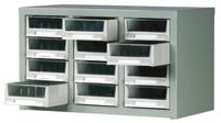 669-3793 RS PRO 12 Drawer Storage Unit, Steel, 350mm x 586mm x 290mm, Grey