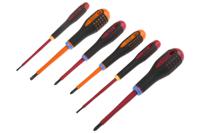 be-9884s Bahco Phillips; Pozidriv; Slotted Insulated Screwdriver Set, 6-Piece