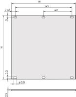 30818279 nVent SCHROFF Aluminium Front Panel, 128.4 x 50.5 x 2.5mm