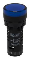 909-2483 RS PRO, Panel Mount Blue LED Pilot Light, 22mm Cutout, IP65, Round, 12V ac/dc