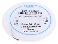 2716150037 Felder Lottechnik 27.161 1.6m Desoldering Braid, Width 1.5mm