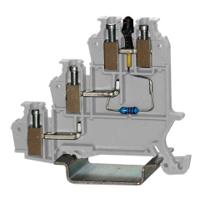 242-0506 RS PRO Grey, 3-Level, Cage Clamp Termination