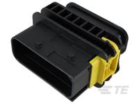 1-1564412-1 TE Connectivity, HDSCS Automotive Connector Socket Black Plug-In 18 Way
