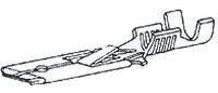 160458-2 TE Connectivity FASTIN-FASTON .250 Uninsulated Male Spade Connector, Tab, 6.35 x 0.81mm Tab Size, 0.8mm² to 1.3mm²