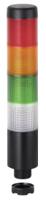 69814075 Werma Kompakt 37 Series Clear, Green, Red, Yellow Signal Tower, 4 Lights, 24 V, Built-In Mounting