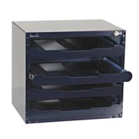 139328 Raaco 4 Cell Blue PC Compartment Box, 403mm x 451mm x 330mm