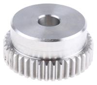 521-6777 RS PRO Stainless Steel 40 Teeth Spur Gear, 1 Module, 10mm Bore Diam, 40mm Pitch Diam, 35mm Hub Diam