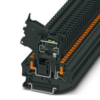 1088743 Phoenix Contact  PTV Series Black, Push In Termination, Fused