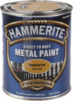 5092874 Hammerite Metal Paint in Smooth Yellow 750ml