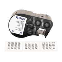 m4-91-498 Brady B-498 on Black on White Label, 25.40 mm Width