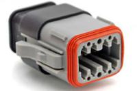at06-08sa-srgry Amphenol Industrial, AT Automotive Connector Plug Grey Cable Mount 8 Way, Crimp Termination AT06-08SA-SRGRY