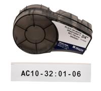 m21-750-414 Brady B-414 Black on Black on White Label Printer Tape, 3.048 m Length, 19.05 mm Width