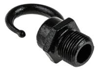 608-266 RS PRO Male Hook, Conduit Fitting, 20mm Nominal Size, Steel, Black