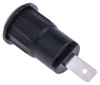 233160-21 Staubli Black Female Banana Socket, 4 mm Connector, Tab Termination, 24A, 1000V, Nickel Plating