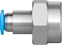 qsf-38-6-b Festo QS Series Straight Threaded Adaptor, G 3/8 Female to Push In 6 mm, Threaded-to-Tube Connection Style, 190652