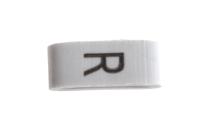 531-07878-hobs85-pvc-wh HellermannTyton HODS85 Slide On Cable Markers, Black on White, Pre-printed "R", 1.8 → 6.3mm Cable, 531-07878