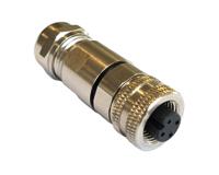 pxmbni12fbf04ascpg9 Bulgin Circular Connector, 4 Contacts, Cable, M12 Connector, Socket, Female, IP67, Buccaneer M12 Series