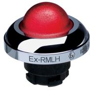 ex-rmlhrt Schmersal EX-RMLH Series Red Illuminated Momentary Push Button Head, 22.3mm Cutout, IECEx