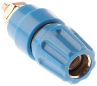 930136102 Hirschmann Test & Measurement 63A, Blue Binding Post With Brass Contacts and Nickel Plated