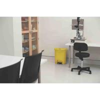 1883573 Rubbermaid Commercial Products Slim Jim 30L Yellow Pedal Resin Waste Bin