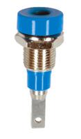 230030-23 Staubli Blue Female Banana Socket, 2mm Connector, Tab Termination, 10A, 30 V, 60V dc