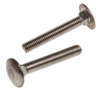122-4421 Plain Stainless Steel Coach Bolt, M6 x 40mm