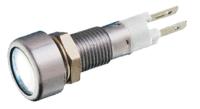 smld08612 Signal Construct White Panel Mount Indicator, 12 → 14V, 8mm Mounting Hole Size, Solder Tab Termination