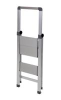 259-5112 RS PRO 2 Tread Aluminium Steps 450mm Platform Height, Silver