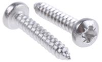 522-1448 RS PRO Plain Stainless Steel Pan Head Self Tapping Screw, N°6 x 3/4in Long 19mm Long