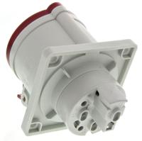 4233266 Scame IP44 Red Panel Mount 3P + E Industrial Power Socket, Rated At 32A, 415 V