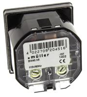 bw-4028-115v-60-hz Muller BW40 Hour Meter, 6 Digit Mechanical, 115 V ac