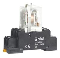 gzy2g-black Relpol 8 Pin 250V ac DIN Rail Relay Socket, for use with RY2 Relay