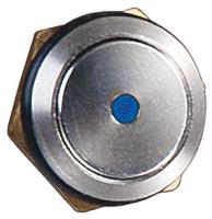 48m-611b ITW Switches 48M Series Illuminated Push Button Switch, Latching, Panel Mount, 19.43mm Cutout, SPST, Blue LED, 48V dc,