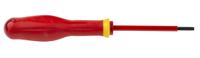 at35x75ve Facom Slotted Insulated Screwdriver, 3.5 x 0.6 mm Tip, 75 mm Blade, VDE/1000V, 179 mm Overall