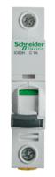 a9f54101 Schneider Electric Acti 9 iC60H MCB, 1P, 1A Curve C, 100 → 133V AC, 72V DC, 10 kA Breaking Capacity