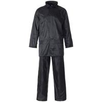 18364 Supertouch Black Reusable Rain Suit, XL