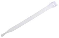 130-00021-textie-m-pa66pp-wh HellermannTyton Cable Tie, Hook and Loop, 200mm x 12.5 mm, White PA (Loop), PE (Hook), Pk-10