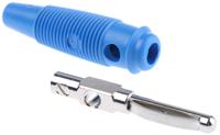 930058102 Hirschmann Test & Measurement Blue Male Banana Plug - Screw, 60V dc